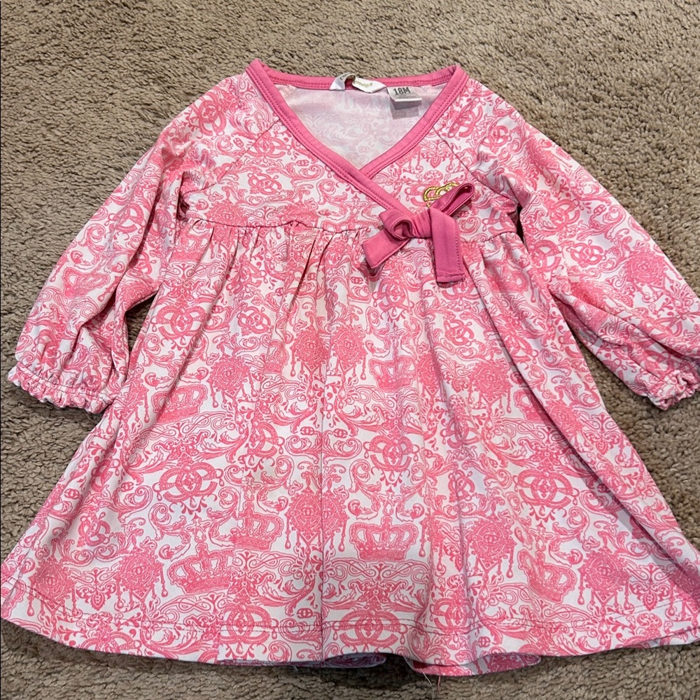 Marc Ecko Pink Patterned Kids Casual Dress